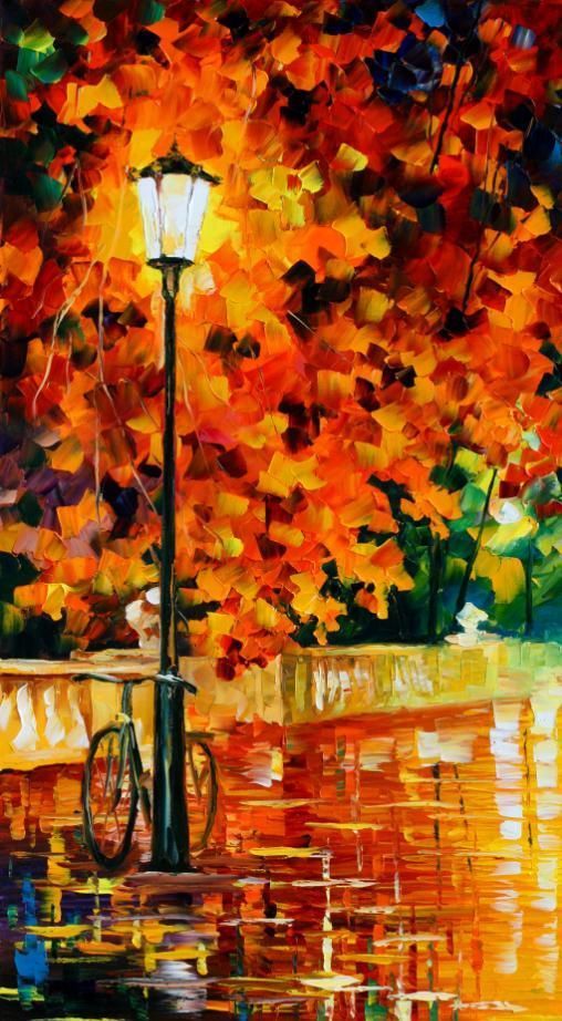 leonidafremov&现代印象以色列画家leonid afremov调色刀创作的缤纷炫丽油画