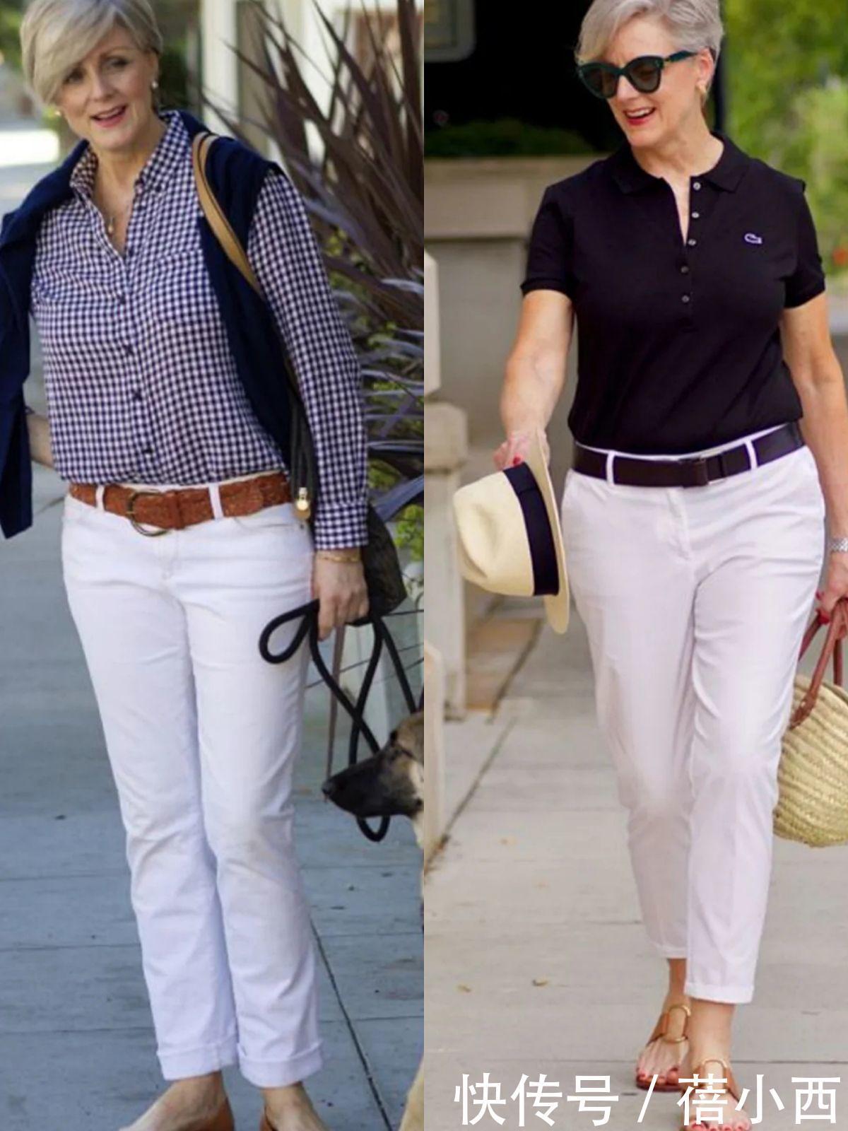 百搭|年过60有点胖,皮肤又松弛怎么穿?学这位外国奶奶搭配,不用扮嫩