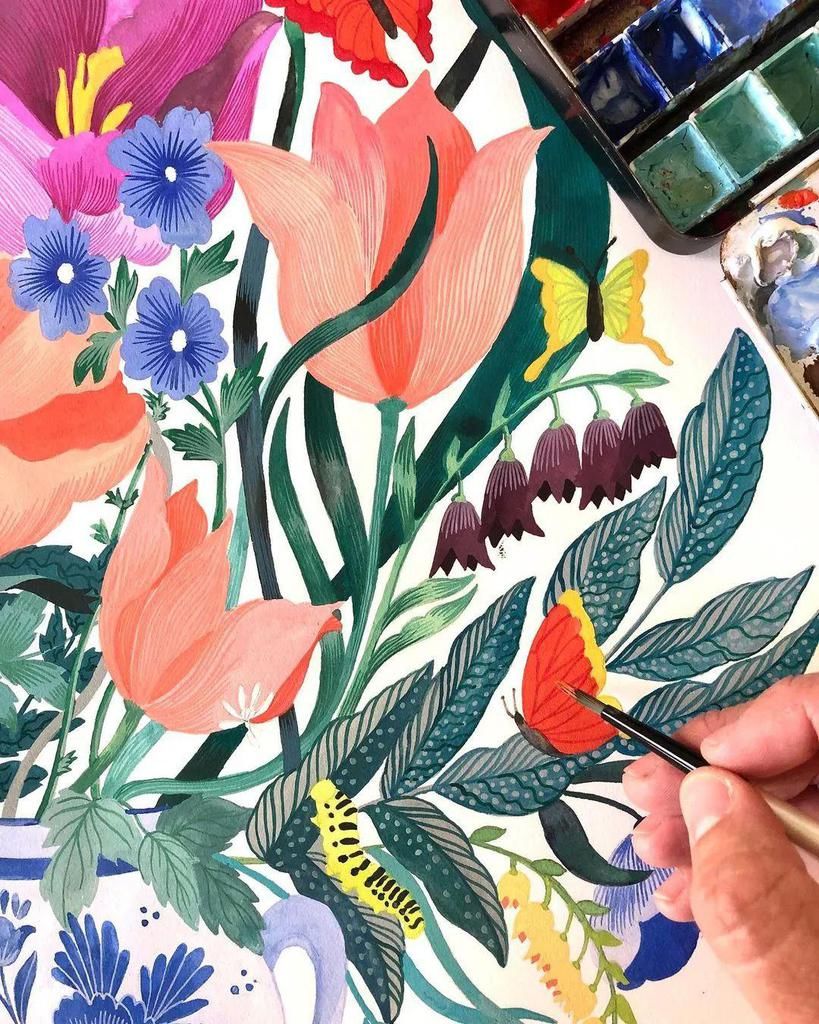  艺术家|水彩平涂，装饰效果太强了，自己动手画一幅，美到邻居羡慕嫉妒！