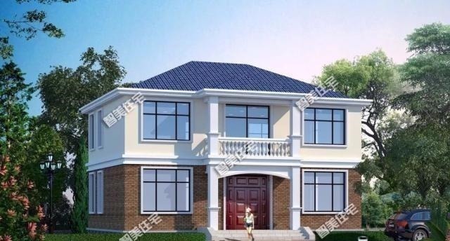 主体|开间12米左右的两层别墅,户型简单施工易,主体造价低!