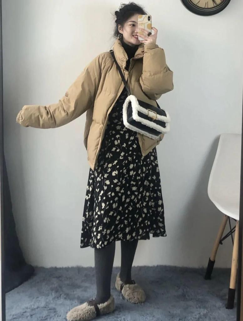 羽绒服+裙子=2021年最王炸组合,早穿早美!