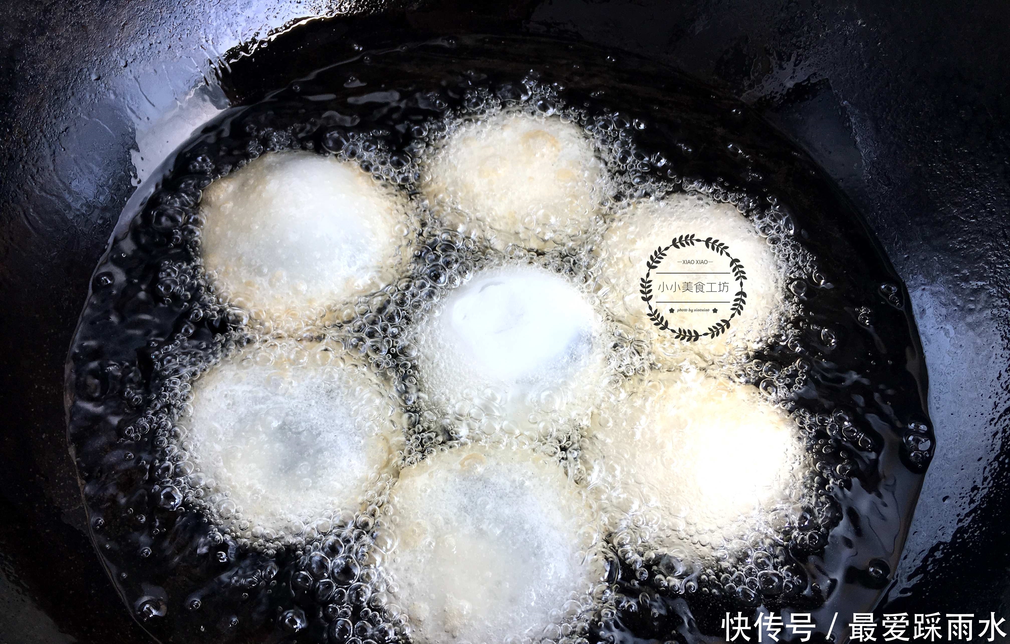 破皮|炸糖糕时,直接烫面就错了,教你正确做法,个个酥脆,空心不破皮