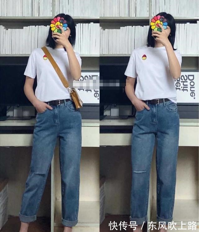 时尚穿搭 时尚穿搭腿粗的女生适合穿什么牛仔裤显瘦!