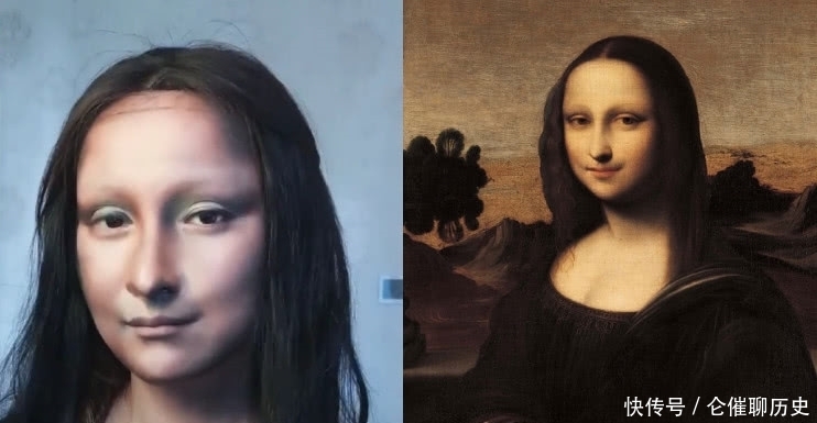 美妆博主仿妆“蒙娜丽莎”,开头:等着看戏,看结尾:油画成精了