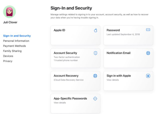 网站|苹果推出重新设计的 Apple ID 网站：更简洁、实用