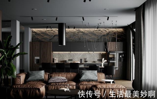 背景墙|工业风格的复式大宅,高级又有质感,健身房很帅气!