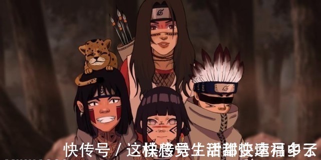 火影|当火影忍者们改成黑人画风,雏田颜值在线,宁次认不出