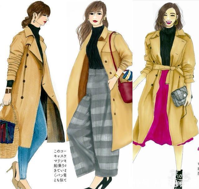 秋冬穿衣别总一身黑，学习日本人的精致穿搭，从发丝到脚透着华丽