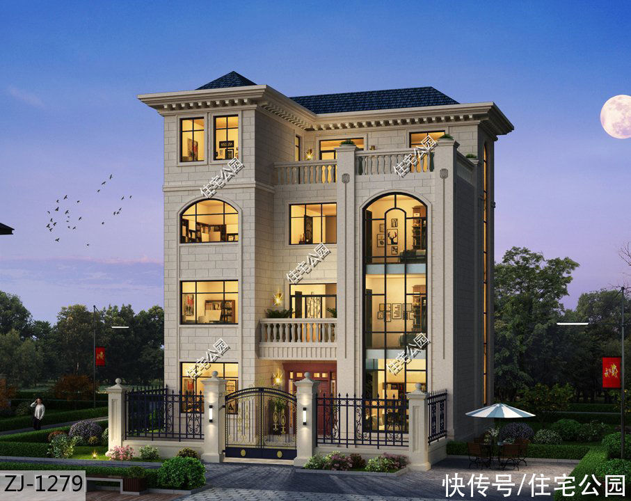 建筑面积|谁说农村建房不能盖4层?10套4层别墅推荐,第3套漂亮到没话说