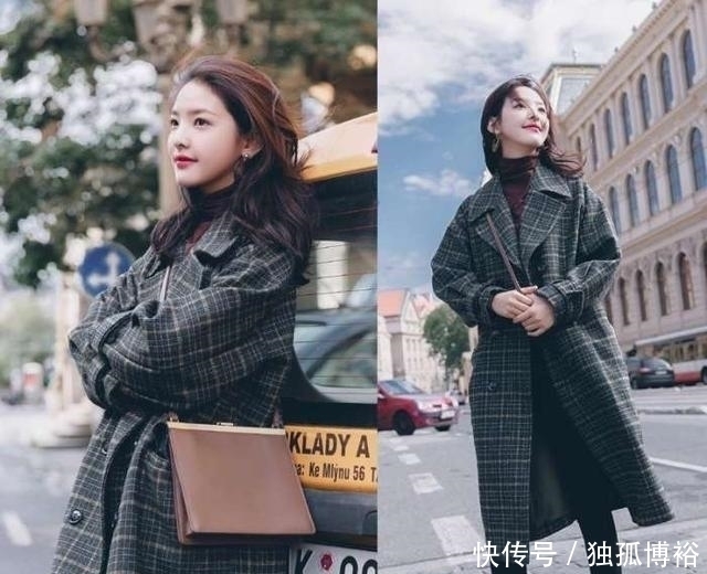 格子|发现:焦糖色早过时,现主流森系大衣+赫本裙,保暖清新巨减龄