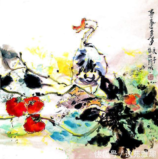 x90@「画作欣赏」岁华绘花又绘鸟,时光爱鸟更爱人,余国城画作欣赏