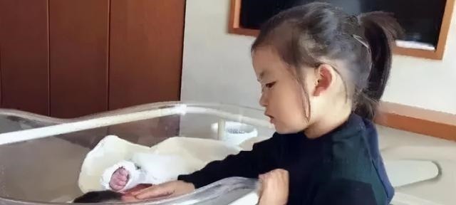 老二小|弟弟趁着姐姐看电视,站在姐姐旁偷吃鸡腿,姐姐一低头被萌到了