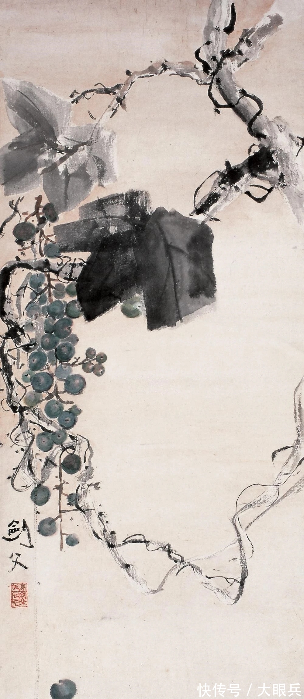 花鸟画@一个著名画派创始人,花鸟画放纵不羁!