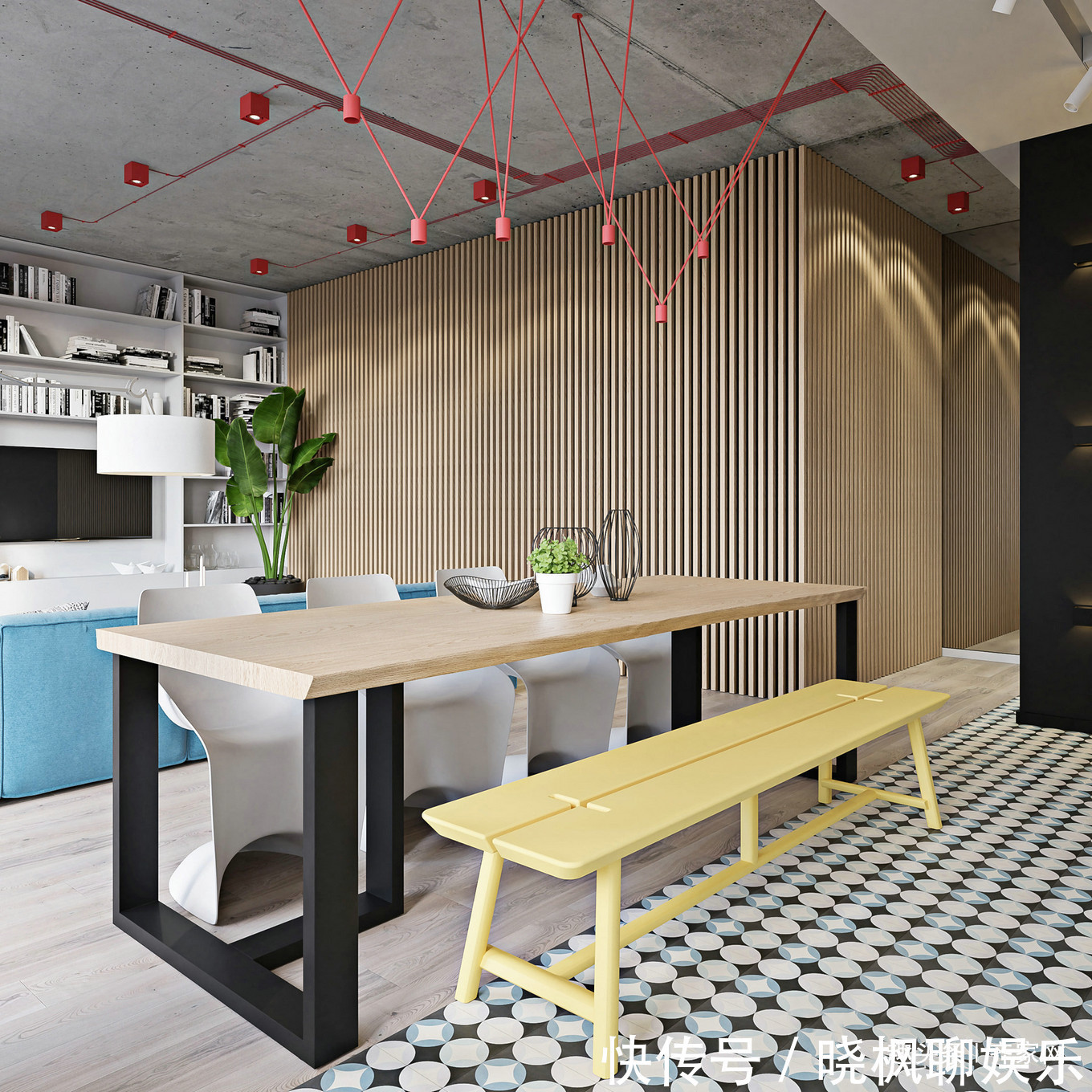 工业风|110m2工业风,不规则灯饰,民族风地毯,落地窗,释放生活压力!