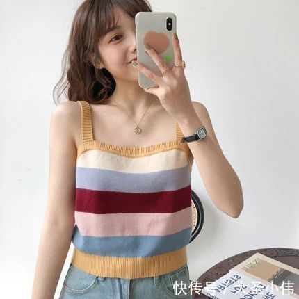 背心|美女街拍:小仙女必备!穿一件背心也能够提升气质!少女气息十足!