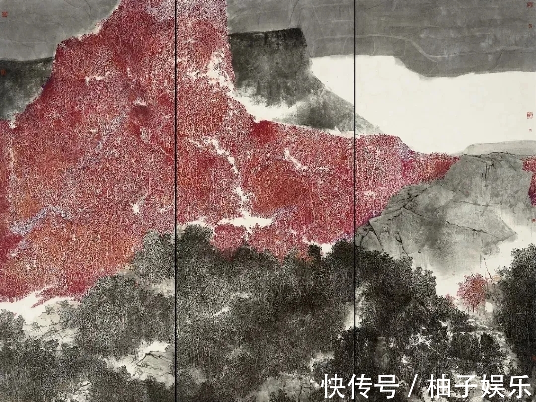 水墨&构成的画面很打眼！霍彪水墨山水画