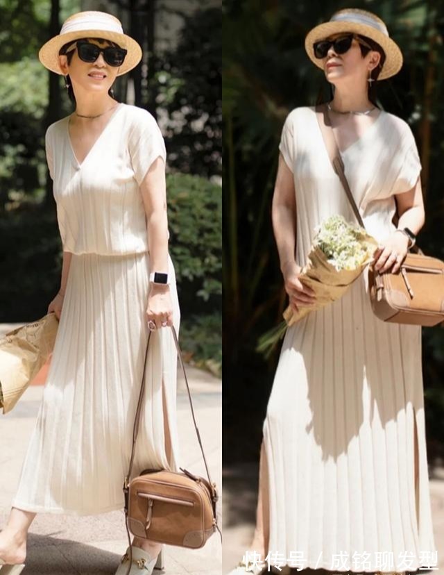 玫瑰粉|60岁女人的“穿搭模板”,洋气减龄又显气质,简约大气又有女人味