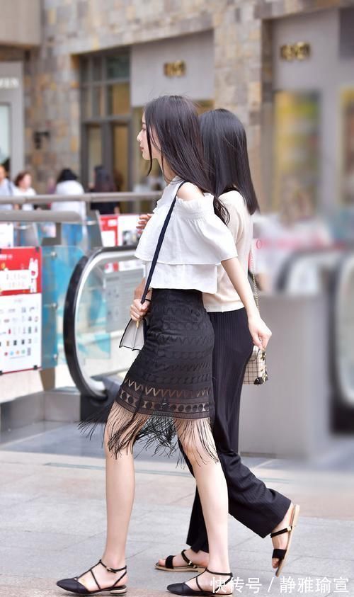 得体|穿流苏裙出行的女生，造型大方得体，又美又气质
