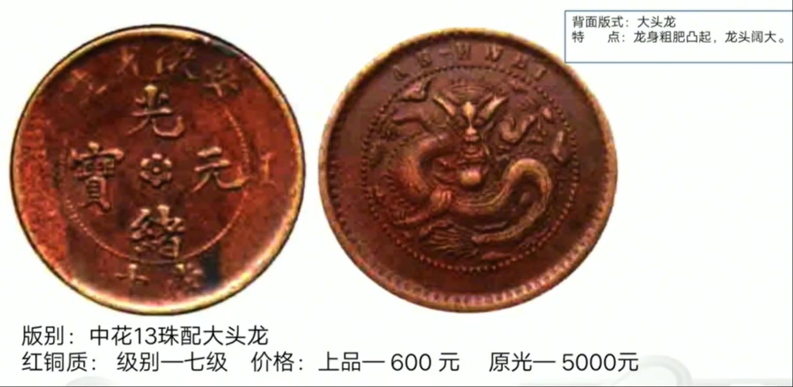 红铜质#安徽省造光绪元宝中花13珠中的稀有版别,以及它们的市场价值