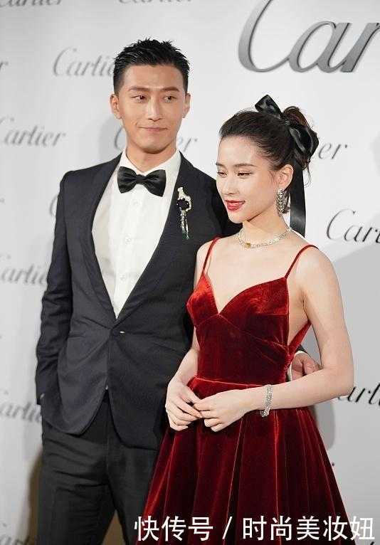 大红色|何超莲到底是豪门千金，同龄人不敢穿的红色裙，她却穿出贵妇范