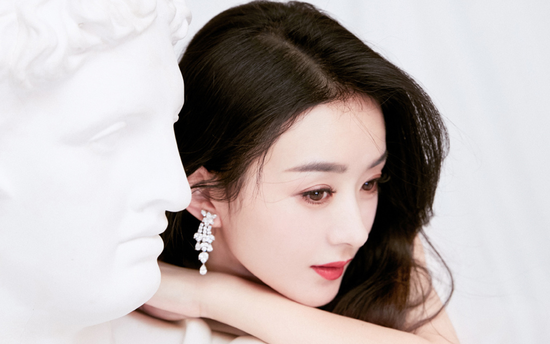 赵丽颖性感黑裙写真图片壁纸