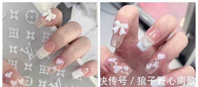 甲片|夏日漫画感透色美甲,色彩搭配很清爽,谁见谁不爱呢!