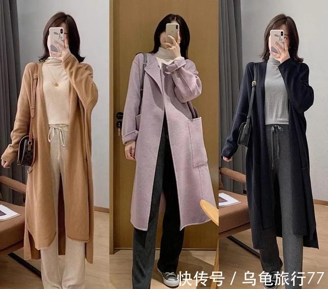 大衣 羽绒服不流行了,今年流行“外套+毛衣+裤裙”,时髦好看有气质!