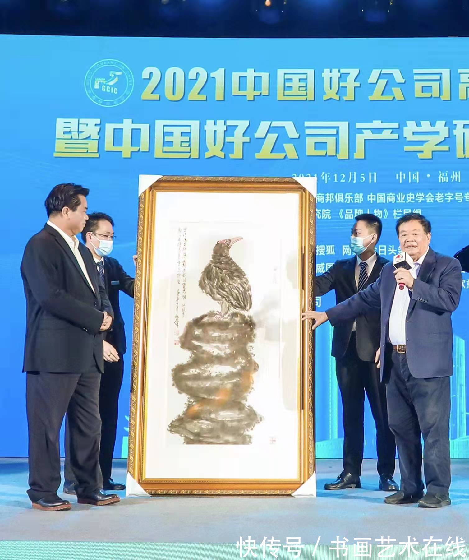 鹰石图!朱祖国为何能在当代画鹰千万家中独领风骚