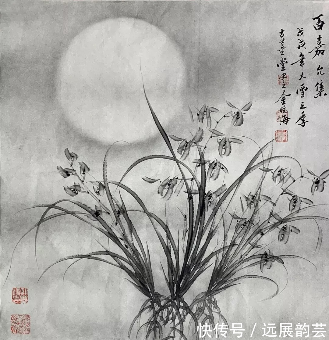 兰花#当代兰花才子——实力画家金晓海作品欣赏