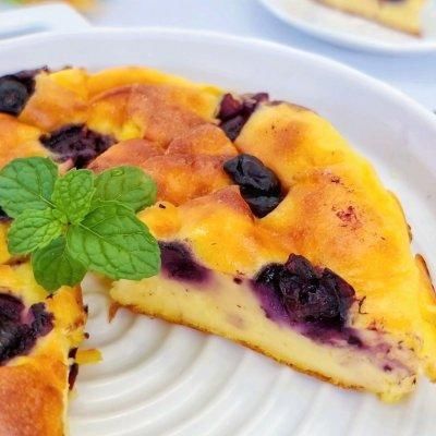 蓝莓|翻山越岭只为这道蓝莓爆浆酸奶蛋糕