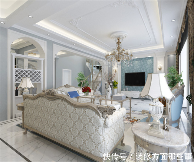 法式|550平法式轻奢摒弃传统的奢华,散发一种田园之气