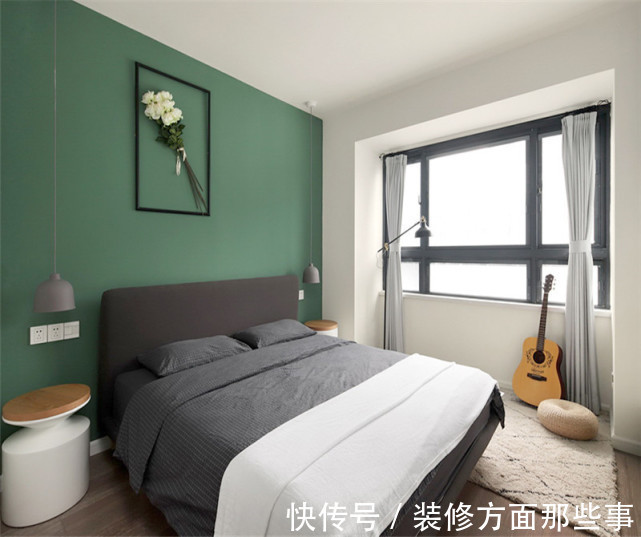 墨绿色|89平北欧风仿若自带纯净空气,清新而纯粹