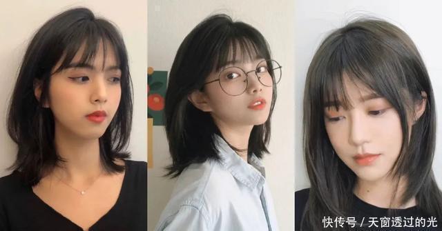 长发妹也会爱的短发造型!2020年韩系俏皮‘桃花剪’中短发推荐