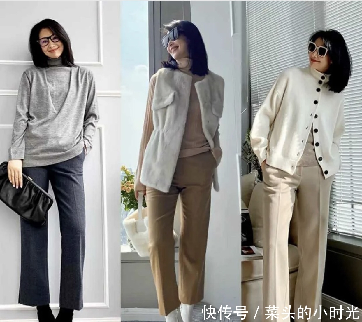成熟女性穿衣有质感，要注重颜色的搭配，简简单单才最高级