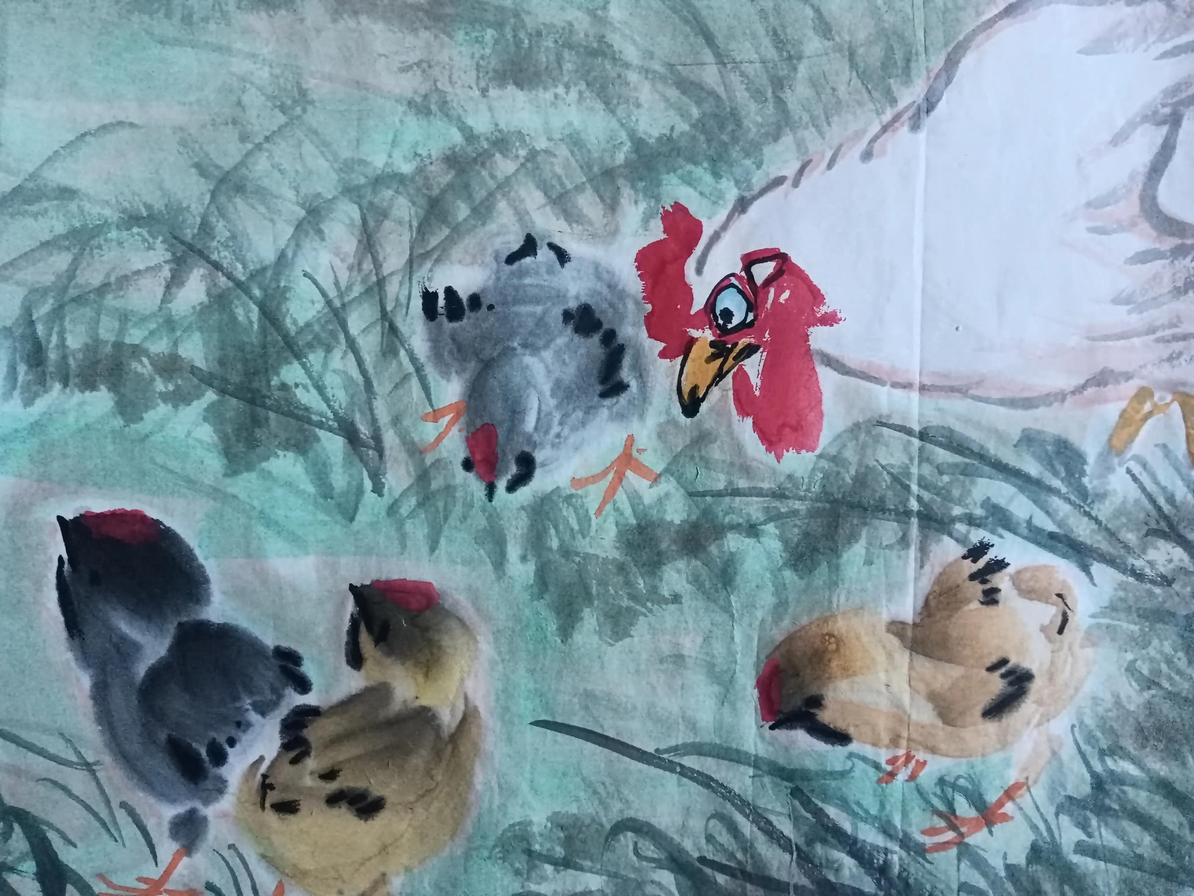 国画!中国当代花鸟画家李增印国画中的幸福家园