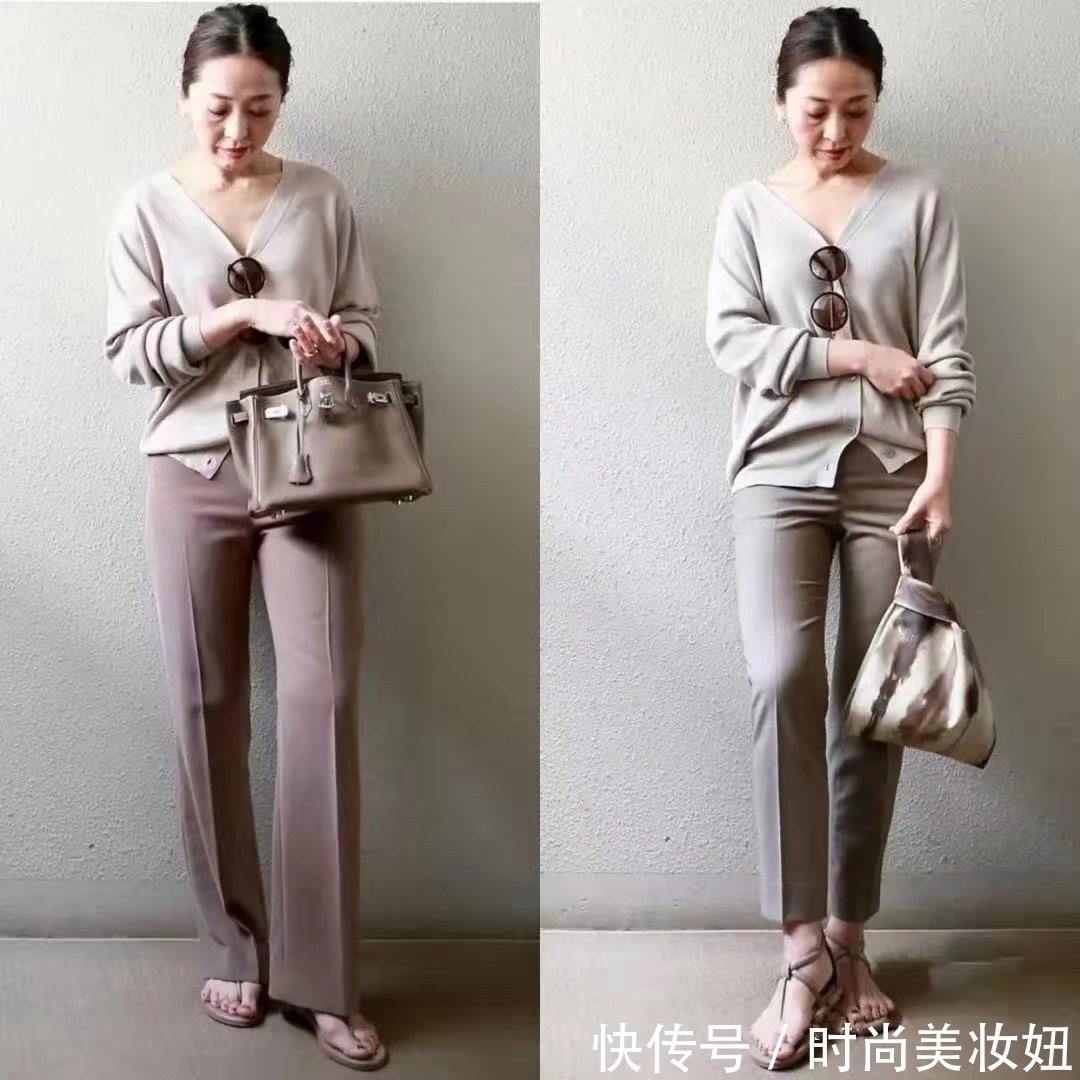 搭配|这才是50岁女人该有的打扮,学博主无龄感穿搭,简约高级又显气质