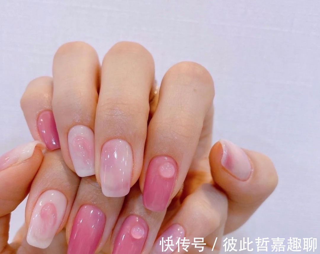 温柔|温柔纯欲的水滴美甲,显白又可爱,夏日风拉满!