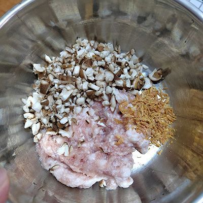 香菇虾皮蒸肉饼