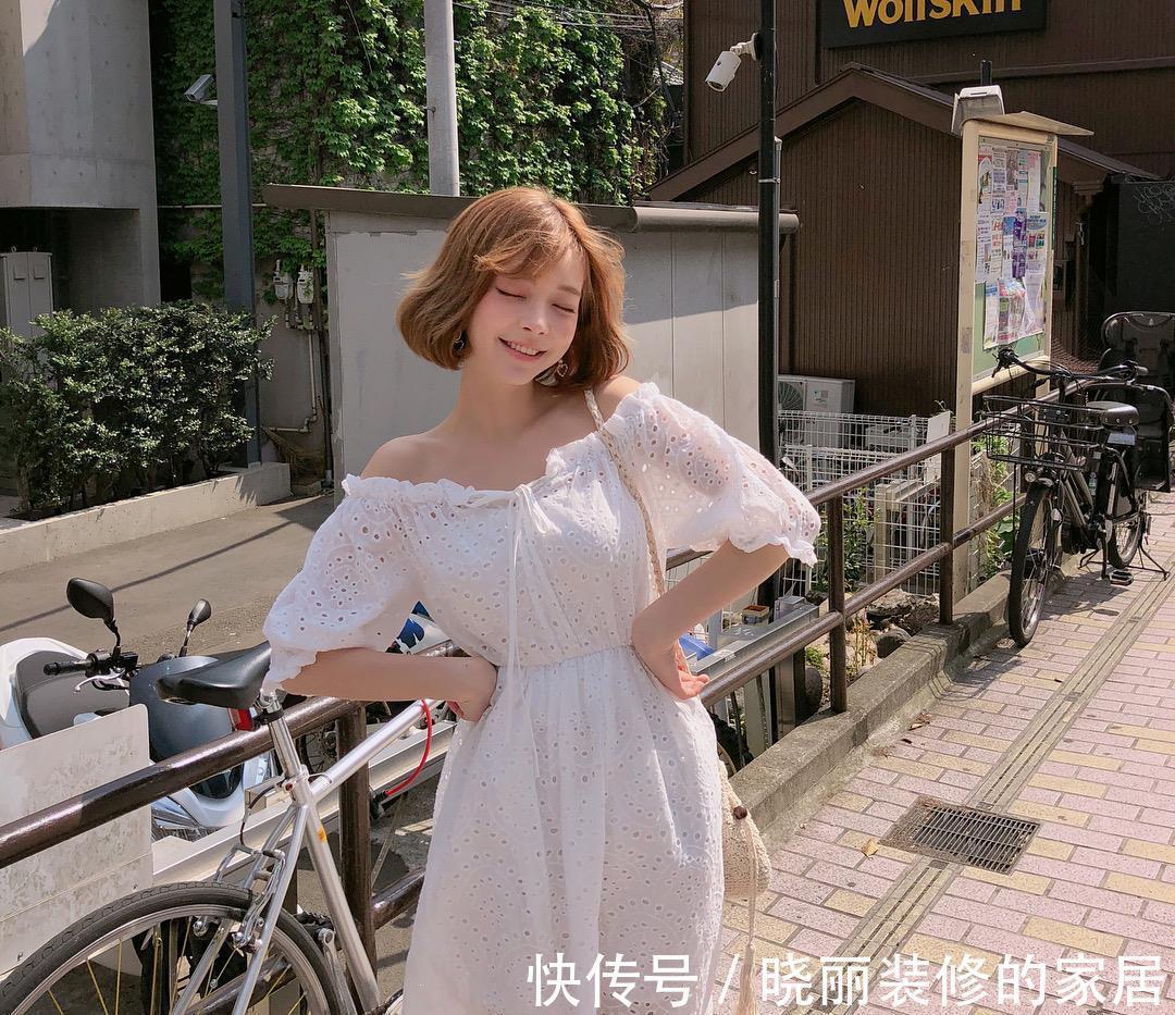 小可爱们|肩膀好看的女生多穿一字肩连衣裙,精致时髦显高级,秒变撩人女神