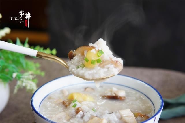 板栗香菇鸡|天冷了,这粥我家每天一碗,营养好喝又抗冻,暖暖和和过冬天