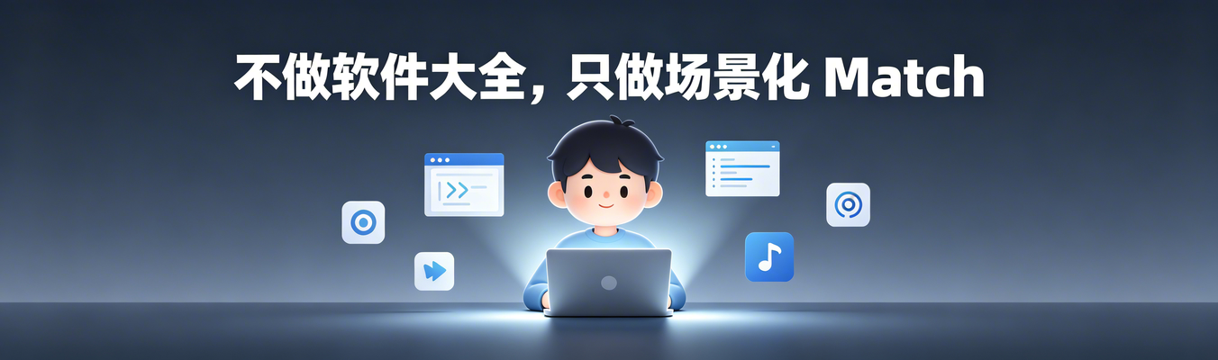 不做软件大全，只做场景化 Match