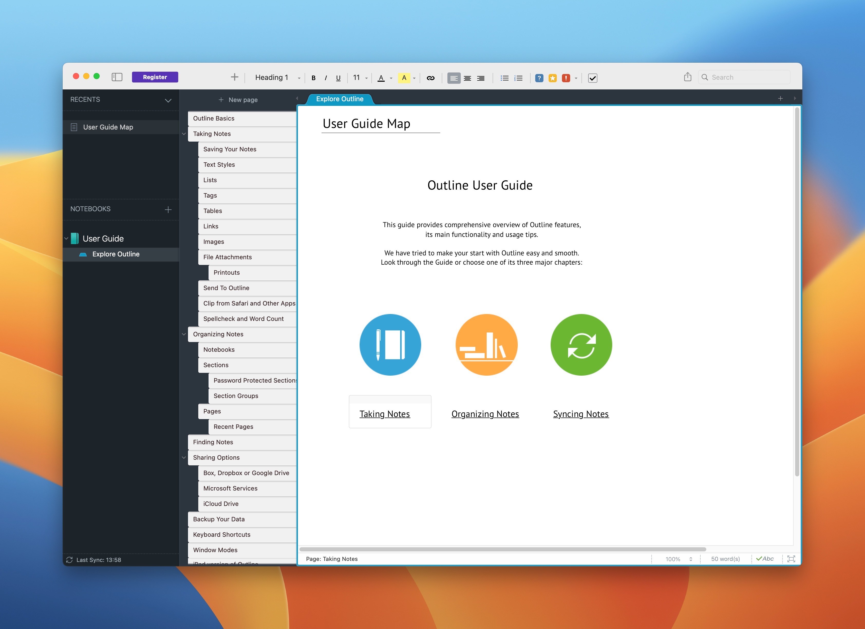 Outline for Mac v3.2302.0 破解版 – 好用的笔记软件-192下载