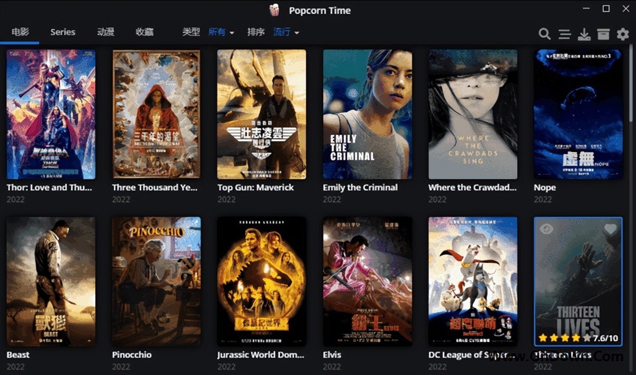 Popcorn Time Desktop v0.5.1 中文绿色版 – 流媒体软件-423下载站