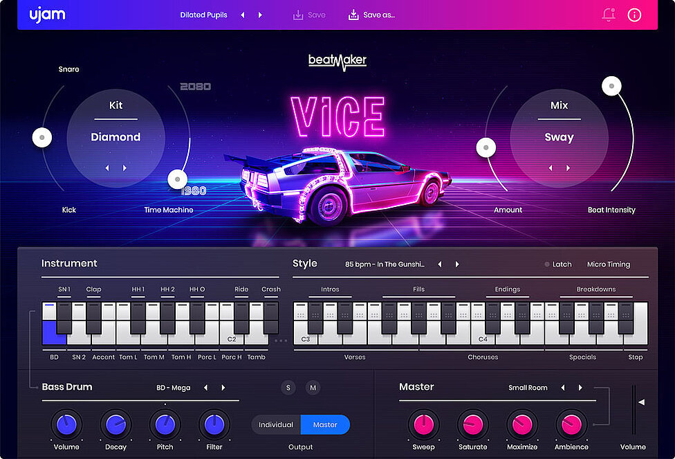 UJAM Beatmaker VICE v2.3.1 破解版 – 怀旧鼓乐节拍制作插件-下载否